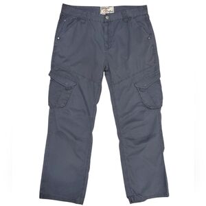 Peacocks Cargo Pants men's 38x32 gray Chino utility relaxed fit medium weight